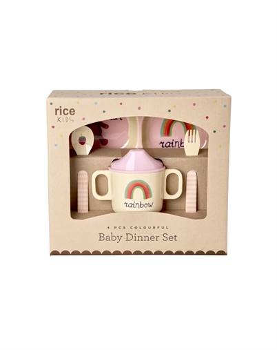 Rice Kids - Baby Spisesæt - Pink 